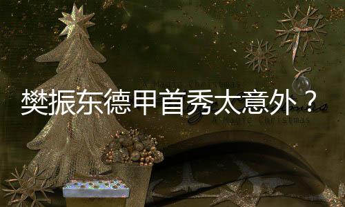 樊振东德甲首秀太意外?让时间再走一会