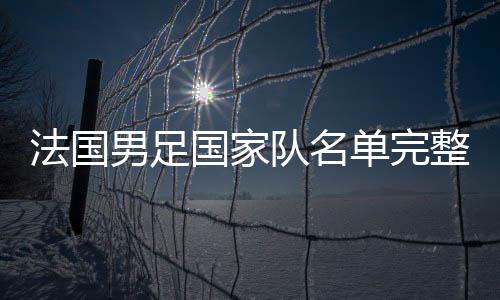法国男足国家队名单完整阵容 这三人首次入选法国男足