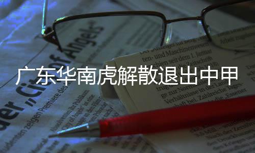 广东华南虎解散退出中甲联赛 解散背后原因揭秘